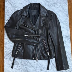 All Saints Black Leather Jacket